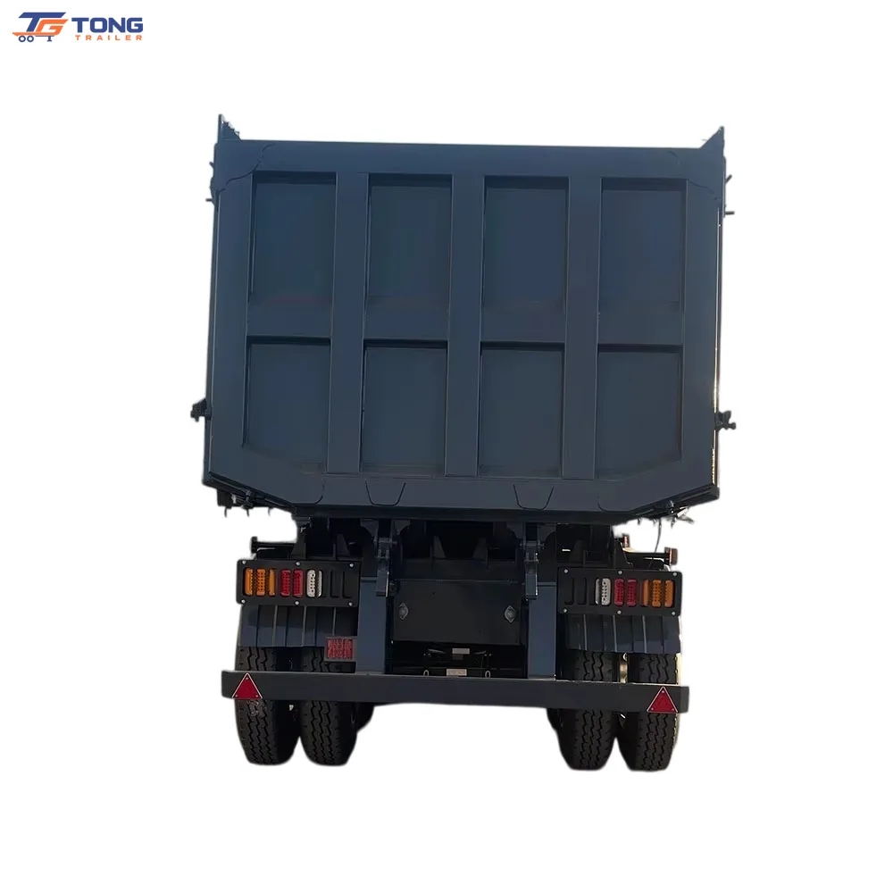 40-60 Ton Hydraulic Dump Semi Trailer 3/4 Axle gallery 2