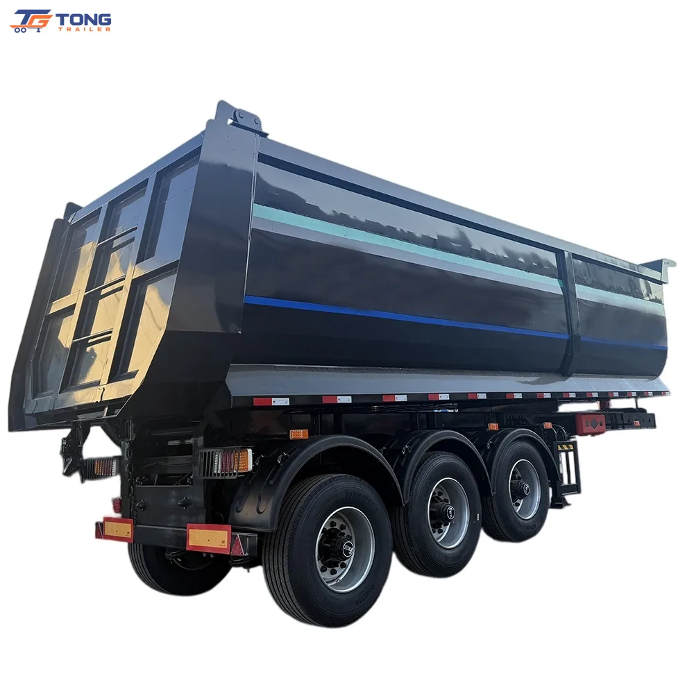 40 Ton 3-Axle Hydraulic Dump Semi-Trailer for Mining gallery 1