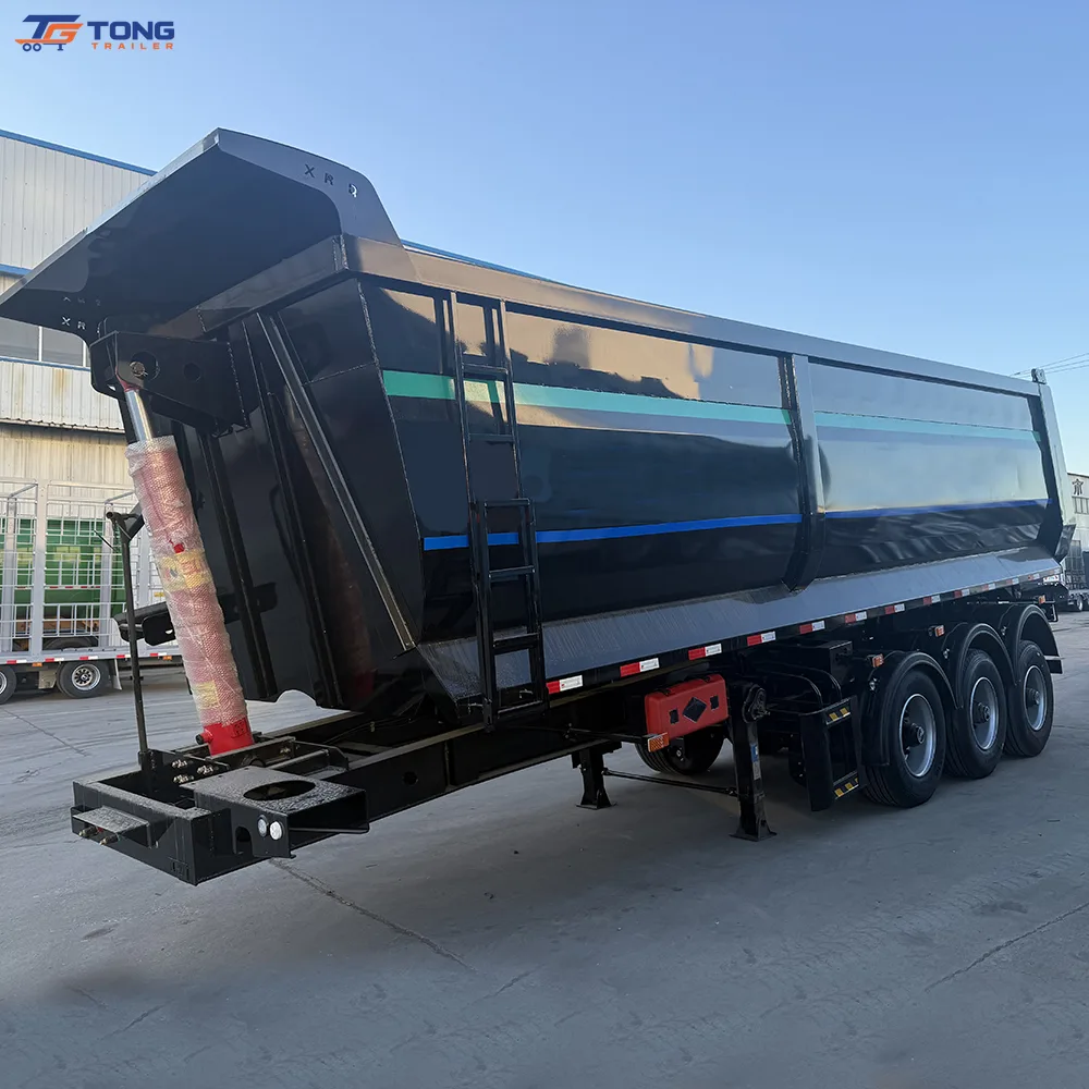 40 Ton 3-Axle Hydraulic Dump Semi-Trailer for Mining gallery 2
