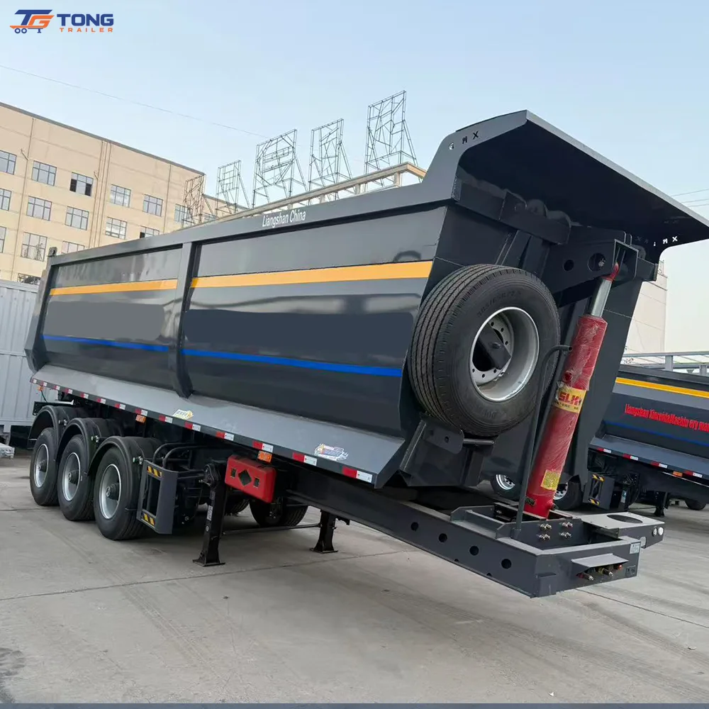 40 Ton 3-Axle Hydraulic Dump Semi-Trailer for Mining gallery 3