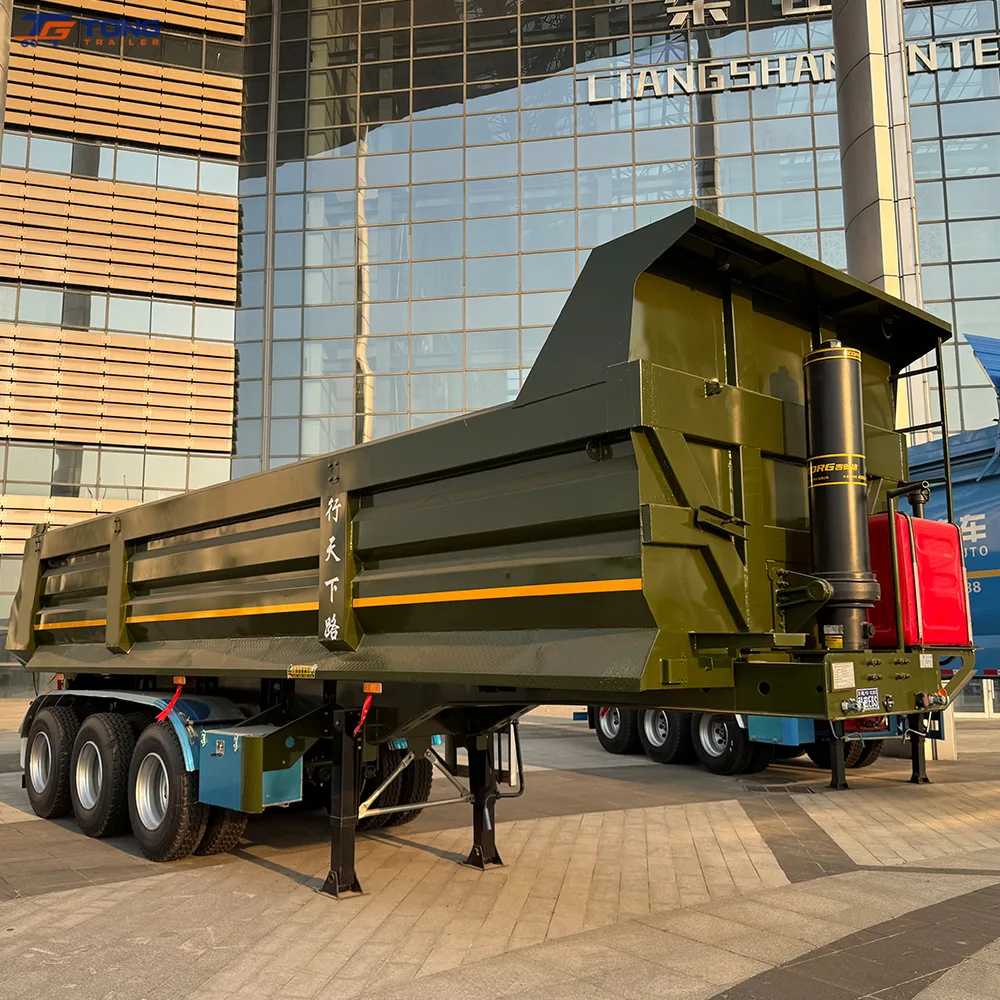40 Ton 3-Axle Hydraulic Dump Semi-Trailer for Mining gallery 4