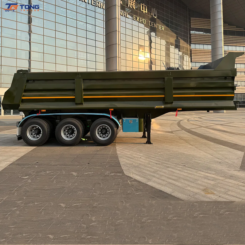 40 Ton 3-Axle Hydraulic Dump Semi-Trailer for Mining gallery 6