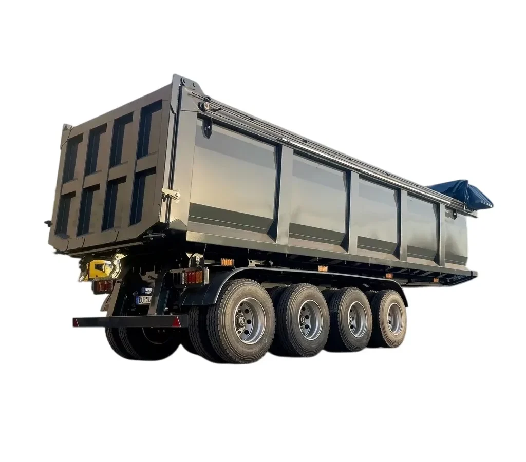 40 ton dump semi trailer with hydraulic tipping