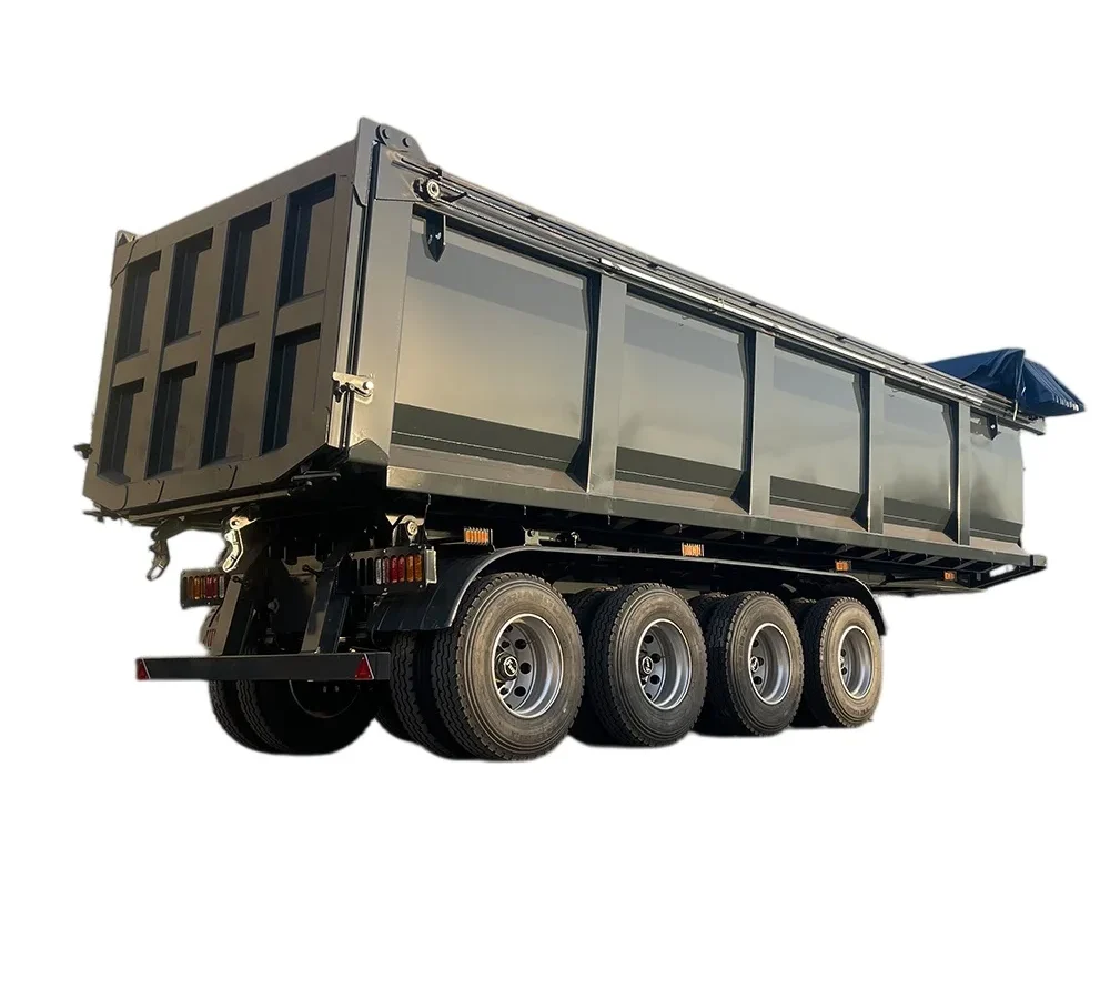 40cbm Tipper Semi Trailer 3 Axle Rear Dump for Sale