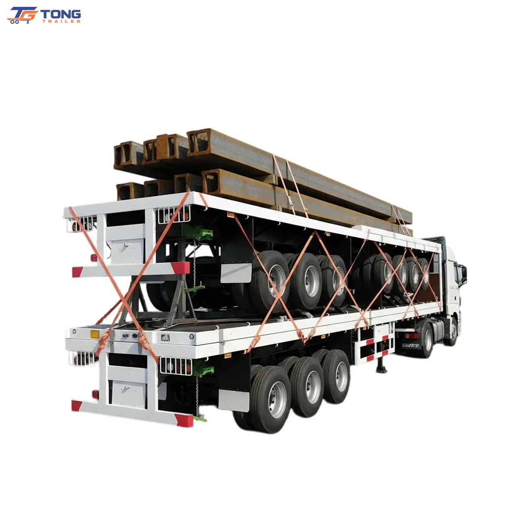 40ft container flatbed trailer | Steel Semi-Trailer 30T+ gallery 2