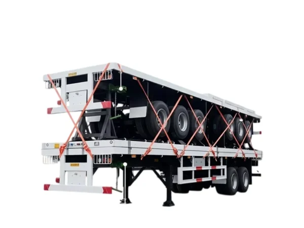 40ft container flatbed trailer | Steel Semi-Trailer 30T+