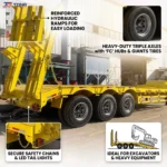 5 Axle Low Bed Semi Trailer 150T Payload 15m Deck gallery 2