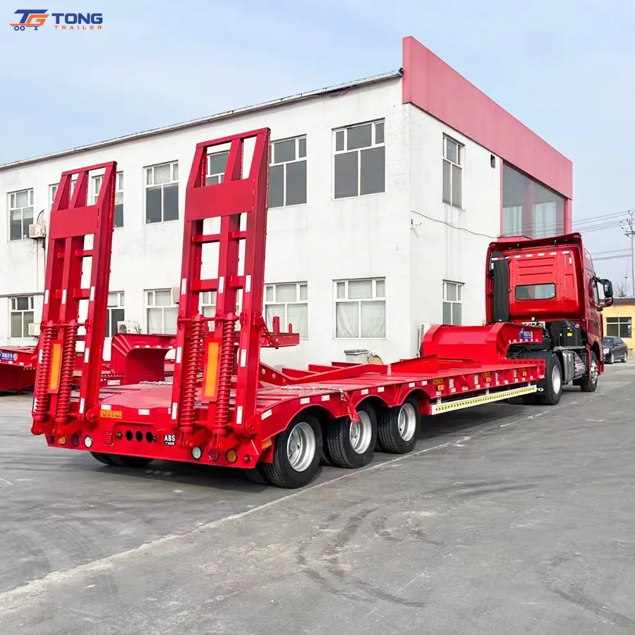 5 Axle Lowbed Semi Trailer 60-100t for Excavators gallery 4