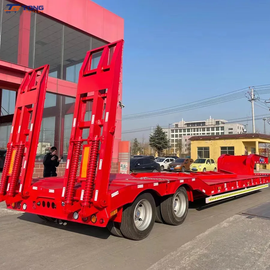 5 Axle Lowbed Semi Trailer 60-100t for Excavators gallery 5