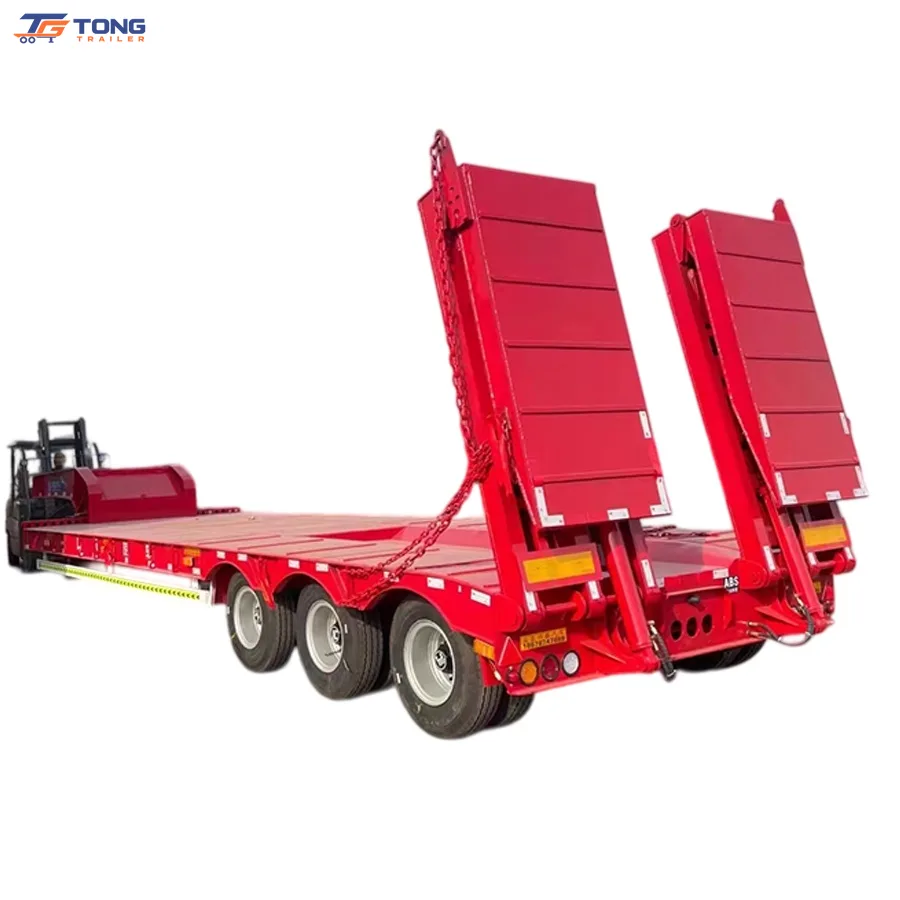 5 Axle Lowbed Semi Trailer 60-100t for Excavators