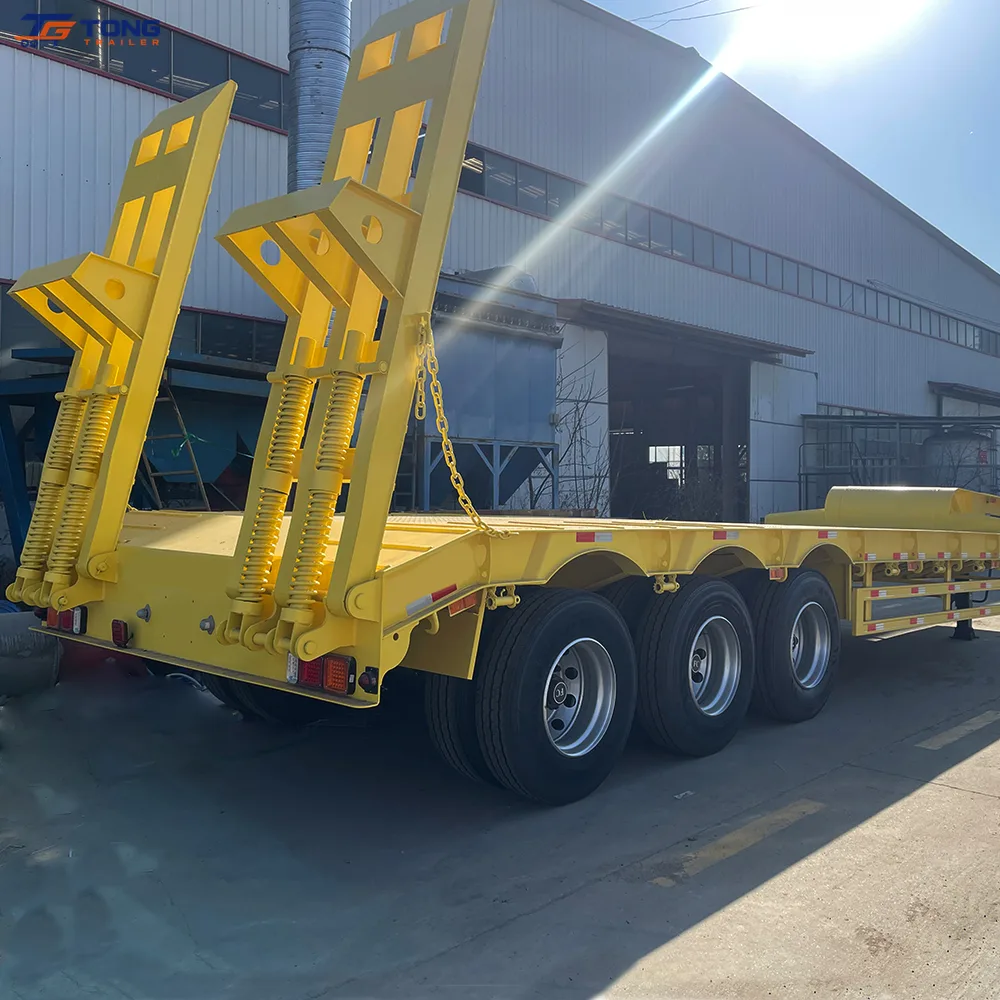5 Axle Lowbed Semi Trailer 60-150T Custom Deck Length gallery 2