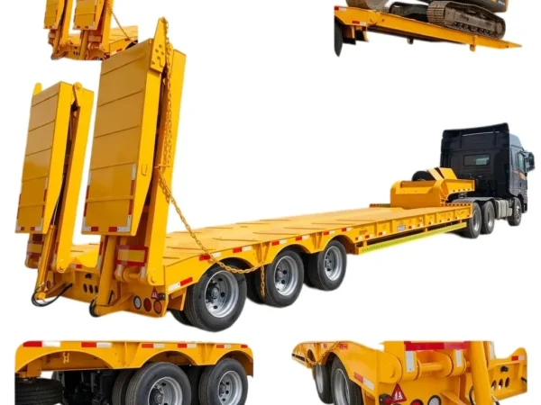 5 Axle Lowbed Semi Trailer 60-150T Custom Deck Length