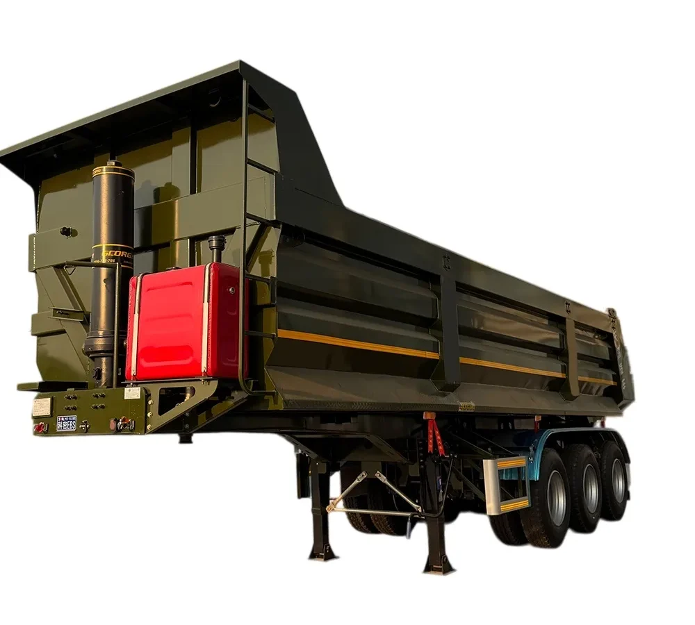 50 Ton 3 Axle Dump Semi Trailer Hydraulic Steel