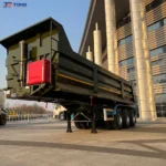 50 Ton 3 Axle Dump Semi Trailer Hydraulic Steel gallery 2