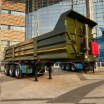 50 Ton 3 Axle Dump Semi Trailer Hydraulic Steel gallery 4