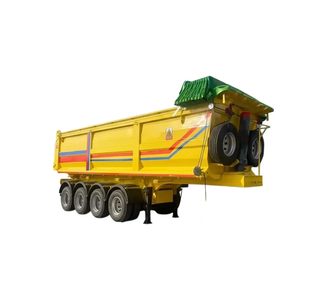 6-Axle Rear Dump Semi Trailer 30T Payload U-Shape Tipper
