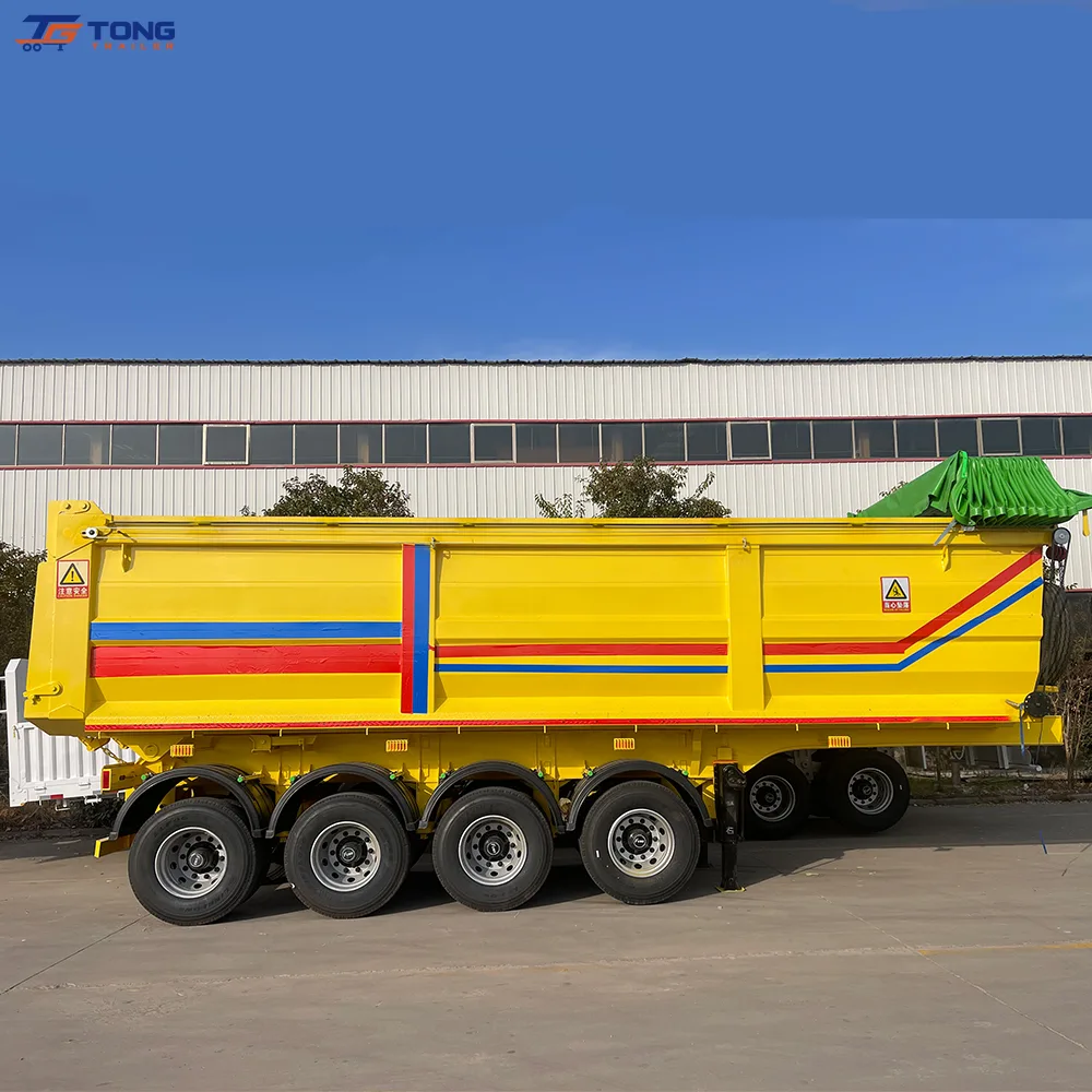 6-Axle Rear Dump Semi Trailer 30T Payload U-Shape Tipper gallery 2