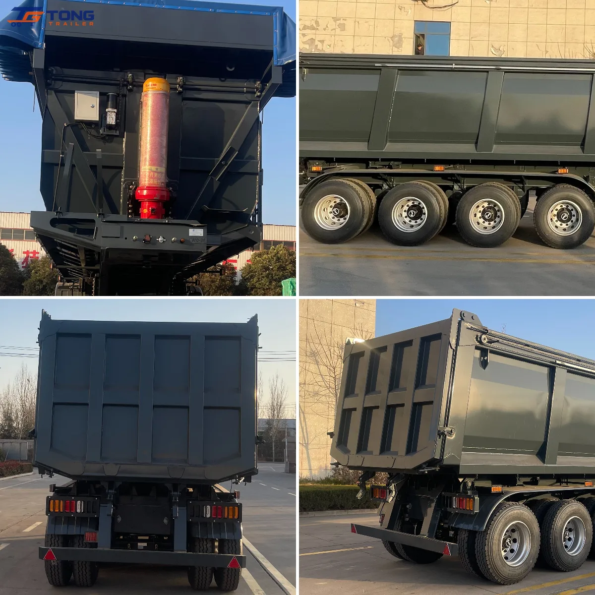 6-Axle Rear Dump Semi Trailer 30T Payload U-Shape Tipper gallery 3