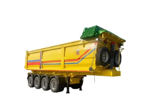 6-Axle Rear Dump Semi Trailer 30T Payload U-Shape Tipper
