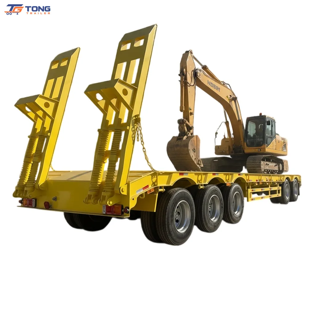 60-150T Lowbed Semi Trailer | 3-5 Axle Lowboy Trailer gallery 1