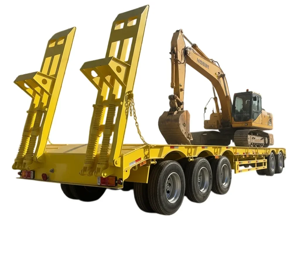 60-150T Lowbed Semi Trailer | 3-5 Axle Lowboy Trailer