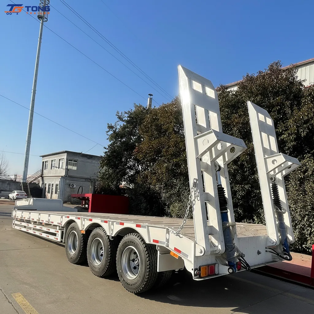 60-150T Lowbed Semi Trailer | 3-5 Axle Lowboy Trailer gallery 2