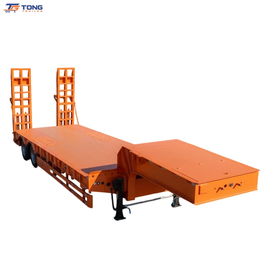 60-150T Lowbed Semi Trailer for Heavy Machinery Transport gallery 1