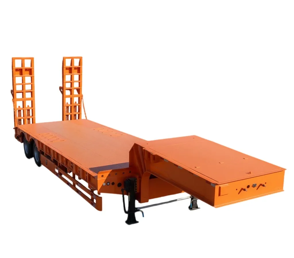 60-150T Lowbed Semi Trailer for Heavy Machinery Transport