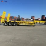 60-150T Lowbed Semi Trailer for Heavy Machinery Transport gallery 4