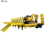 60 Ton Low Bed Semi Trailer for Excavator Transport gallery 1
