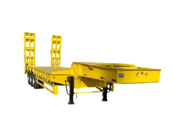 60ton lowbed semi trailer 3 4 axle low loader