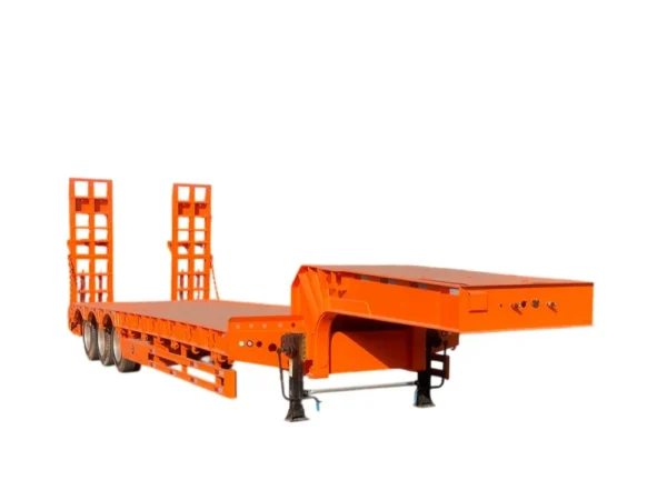 80 Ton Lowbed Semi Trailer 3 4 Axle Low Loader