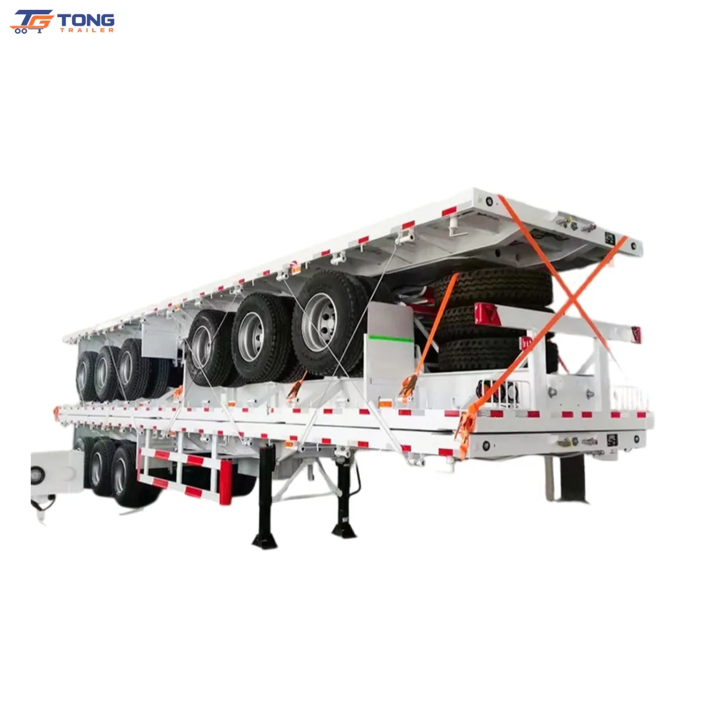 Container Flatbed Semi Trailer, 3 Axle, 30T+ Payload gallery 3