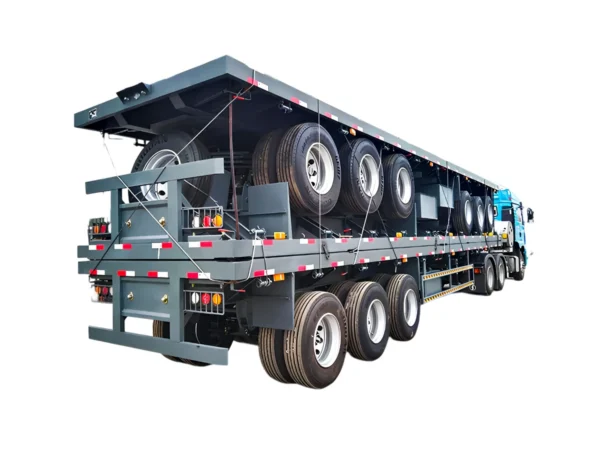 Container Flatbed Semi Trailer, 3 Axle, 30T+ Payload