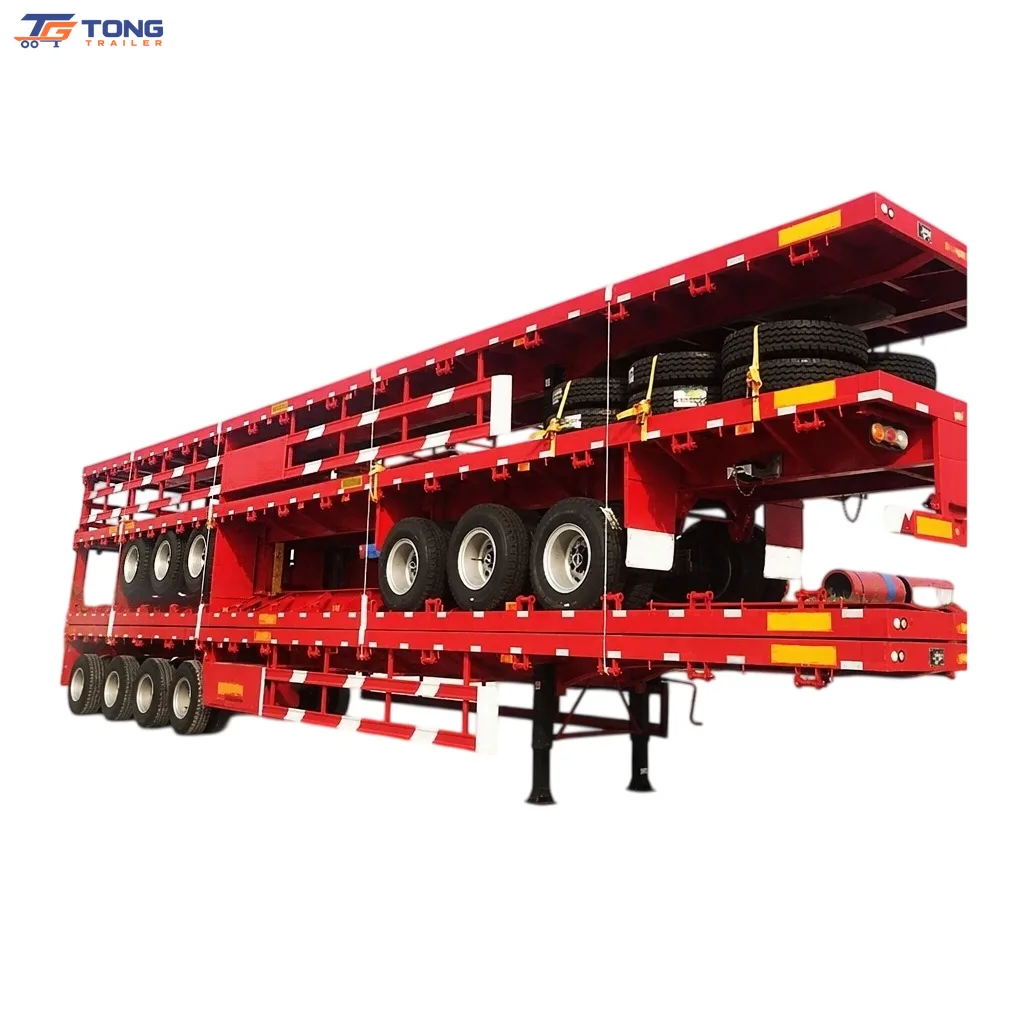 Container Flatbed Semi Trailer 30T for Machinery gallery 1