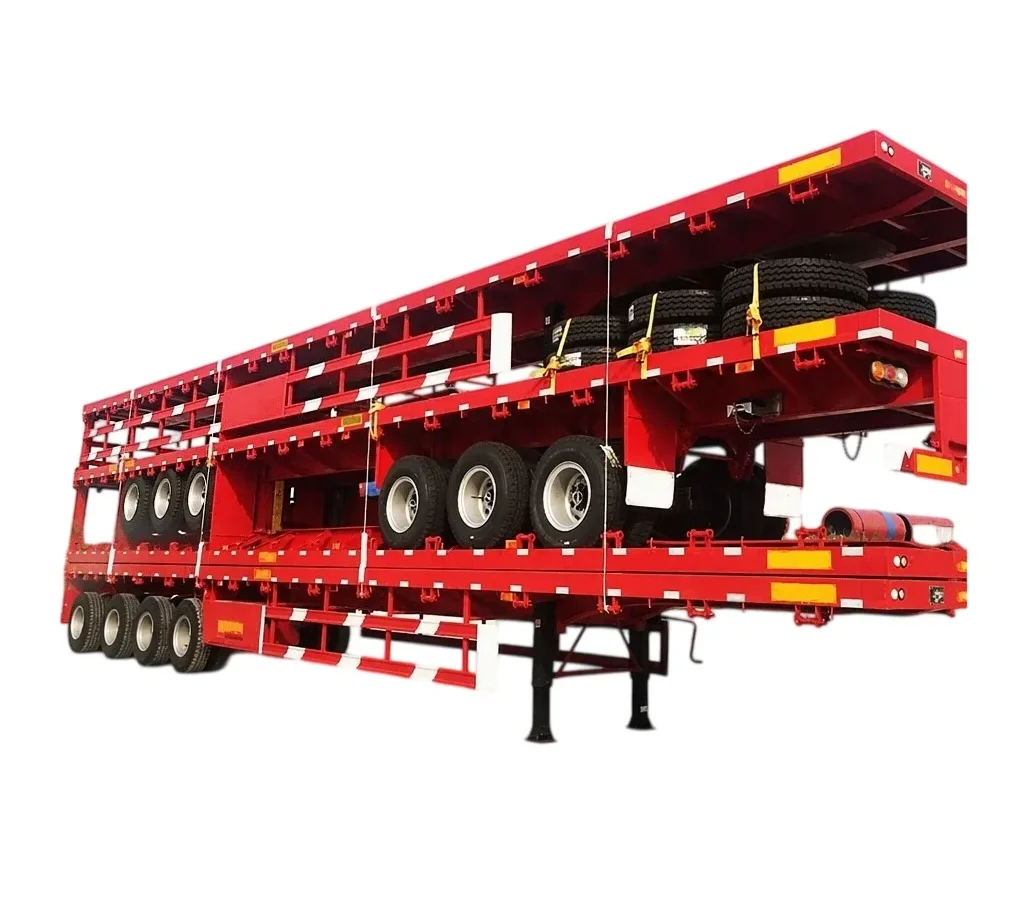 Container Flatbed Semi Trailer 30T for Machinery