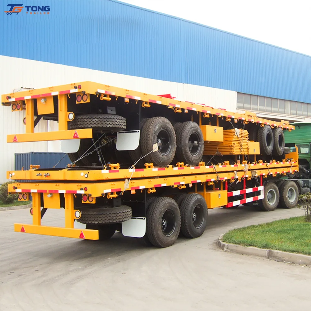 Container Flatbed Semi Trailer 30T for Machinery gallery 4
