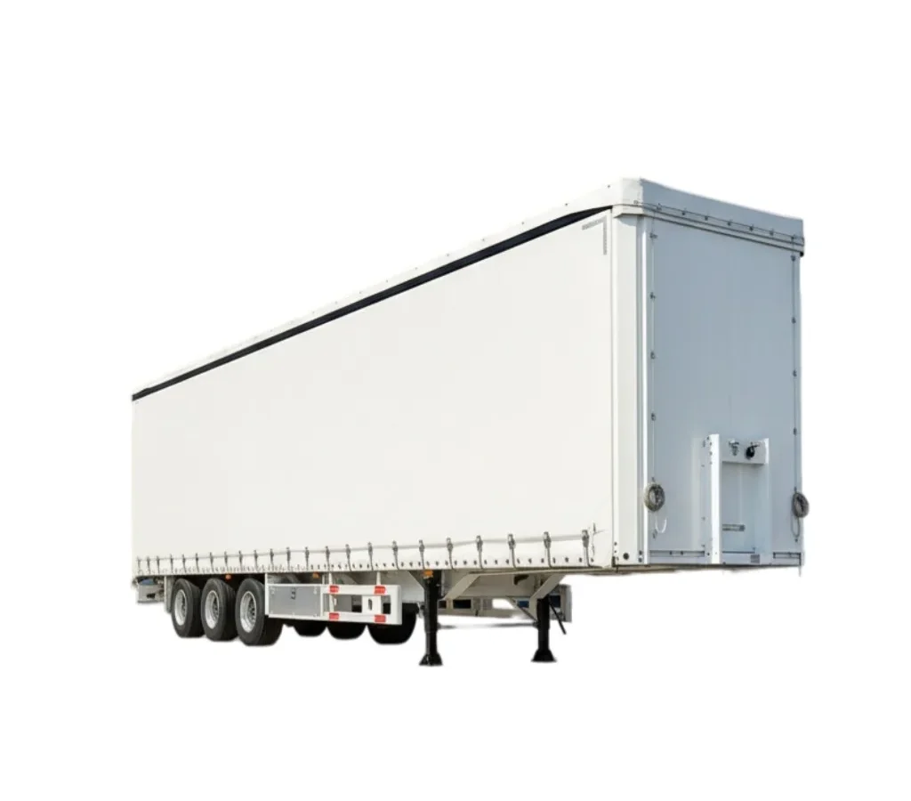 Curtain Side Semi Trailer 50 Tons 3 Axle 45 Ft Cargo Trailer