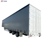 Curtain Side Semi Trailer 50 Tons 3 Axle 45 Ft Cargo Trailer gallery 3