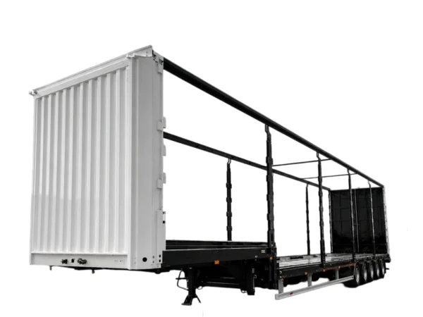 Curtain Side Semi Trailer 60T-150T Steel 12500mm
