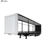 Curtain Side Semi Trailer 60T-150T Steel Chassis gallery 1