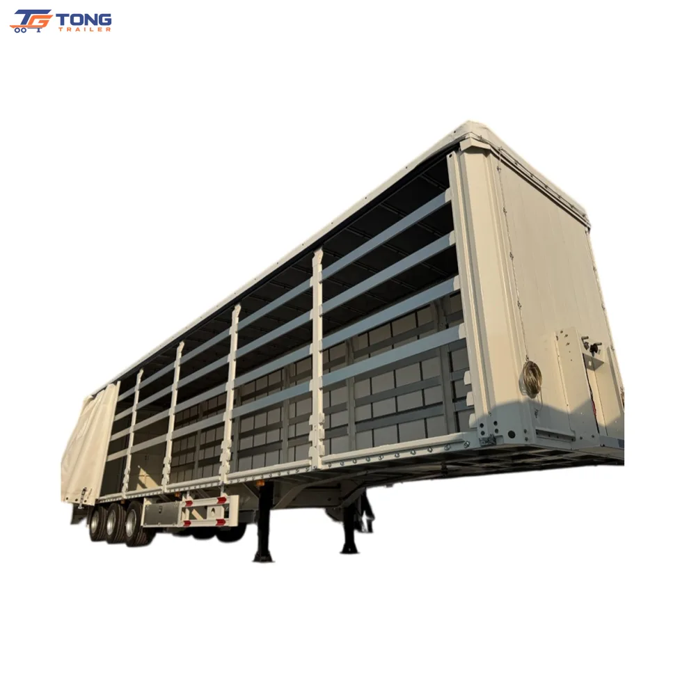 Curtain Side Semi Trailer 60T-150T Steel Chassis gallery 2