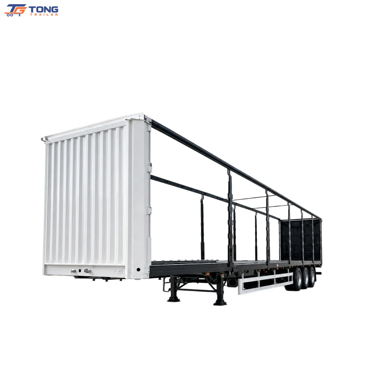 Curtain Side Semi Trailer for Sale 60T-150T Payload gallery 1