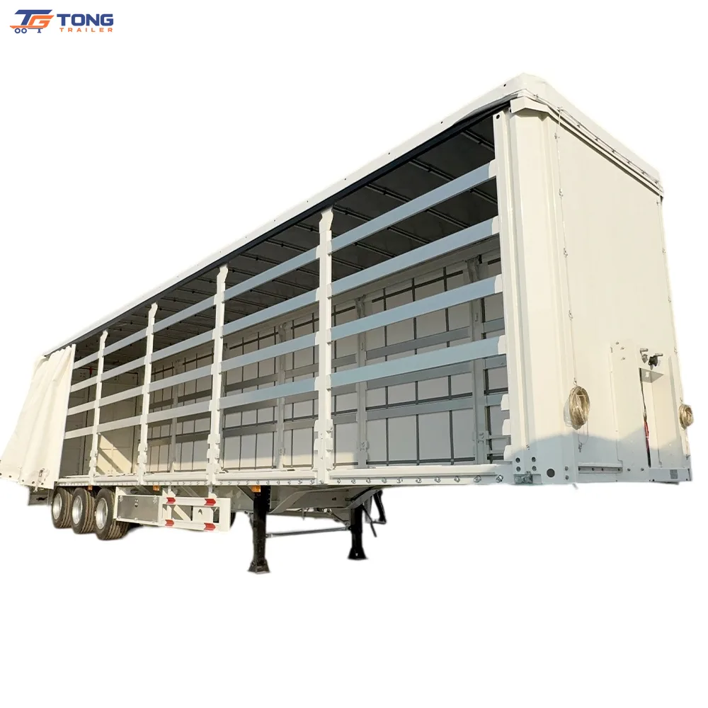 Curtain Side Semi Trailer for Sale 60T-150T Payload gallery 3