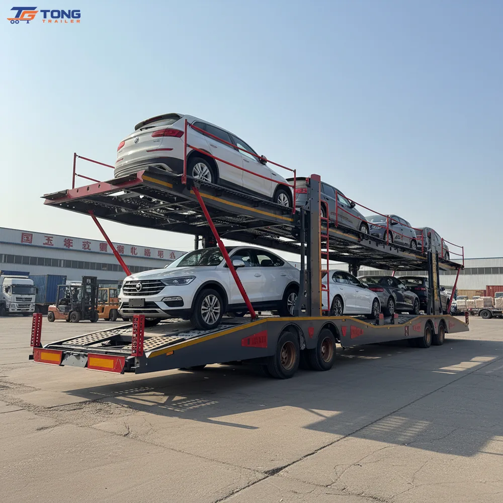 Double Deck Car Carrier Semi Trailer 60T 2 Axle for Sale gallery 5