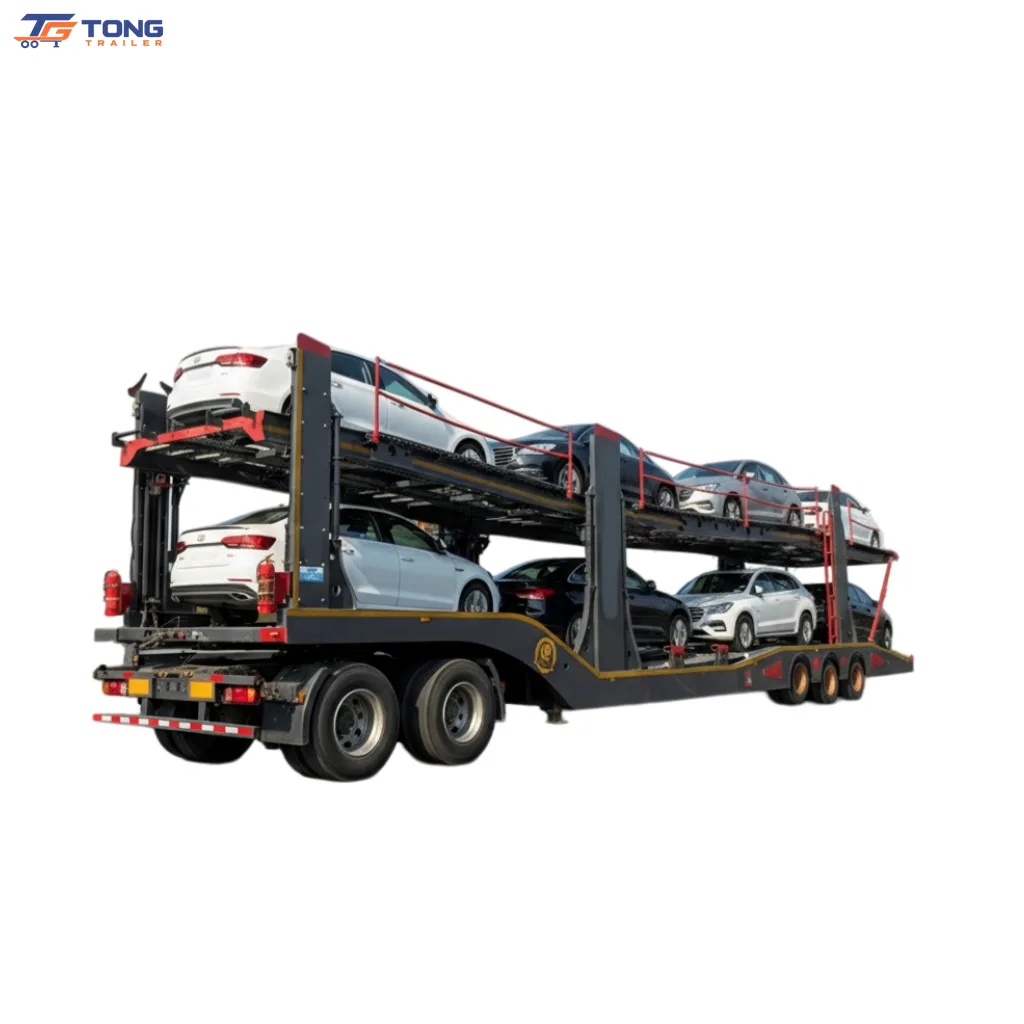 Double deck car carrier trailer 60T-150T 2-4 Axles gallery 1