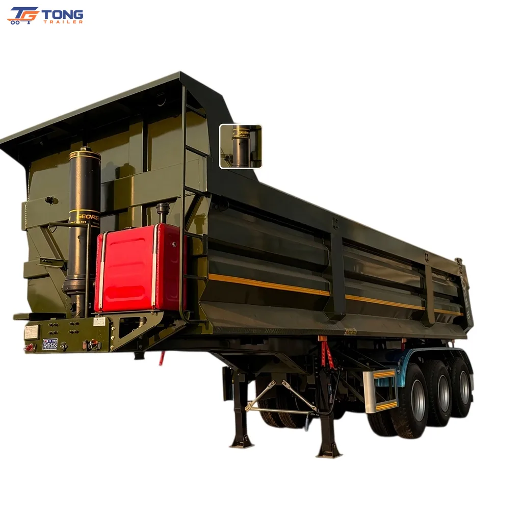 Dump Semi Trailer 30000kg Payload Steel 3-4 Axle
