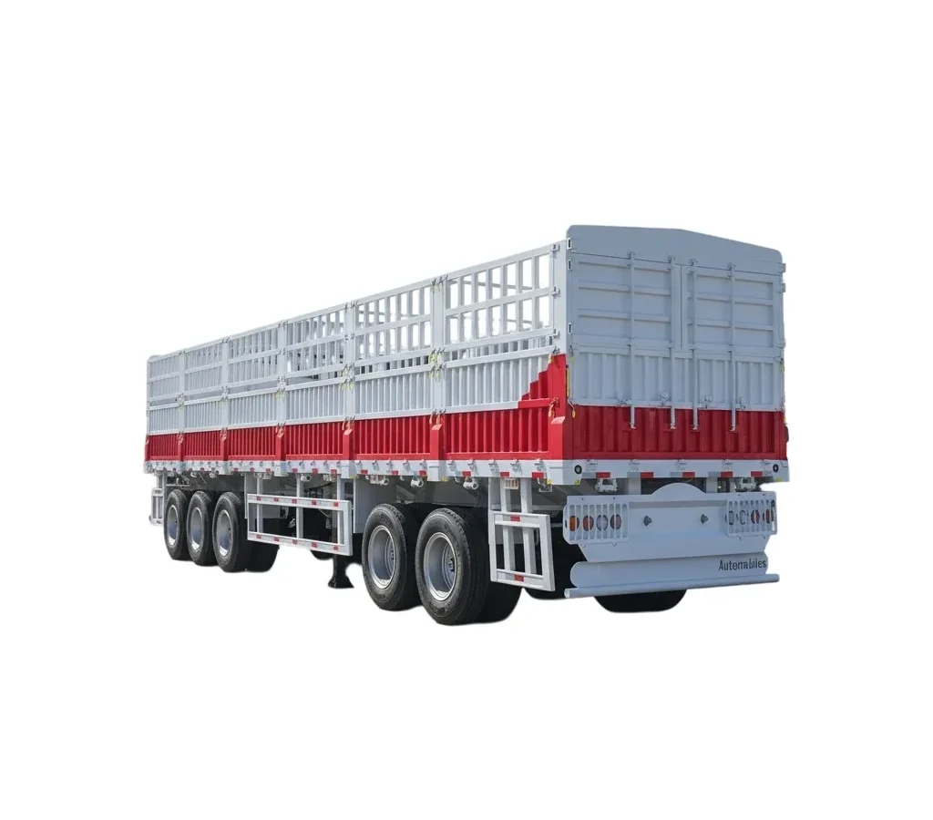Fence Semi Trailer 2-4 Axle Steel Cargo Trailer 60T-150T