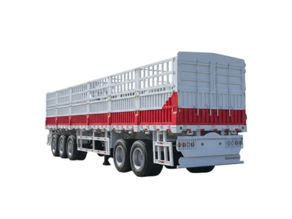 Fence Semi Trailer 2-4 Axle Steel Cargo Trailer 60T-150T