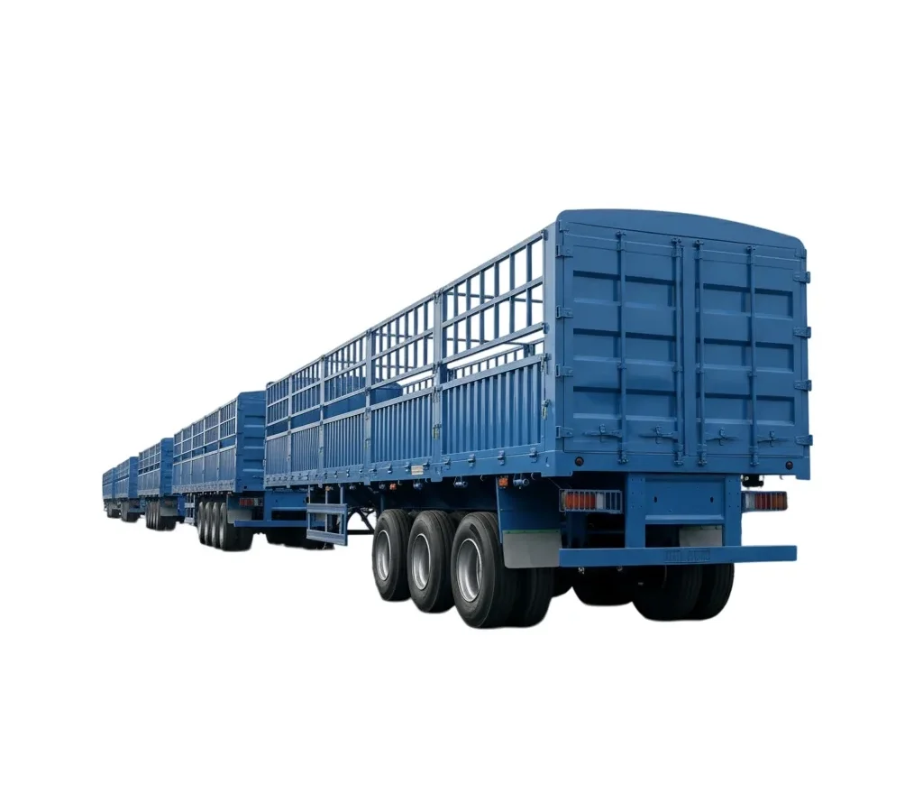 Fence Semi Trailer 60T 4 Axle Cargo Transport